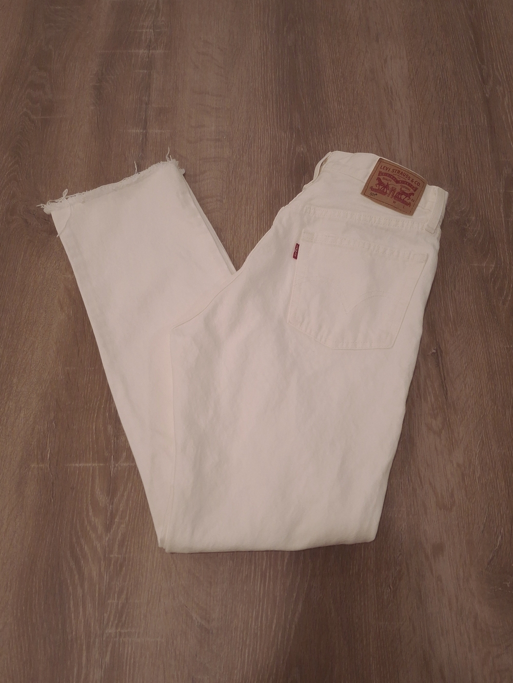 Levi's 501 Original Jeans Women's 26x30 Off-White Distressed *405*
